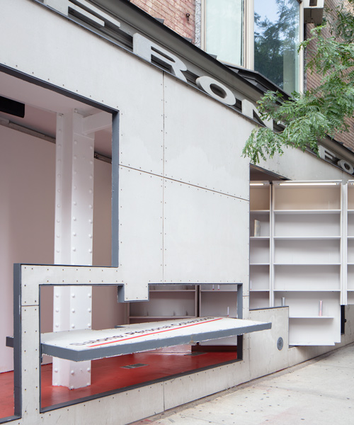 abruzzo bodziak transforms new york's storefront gallery into a library for future books