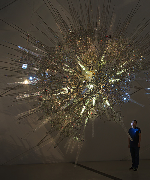 beesley's new sculptural environments employ artificial intelligence and synthetic biology