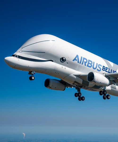 a whale in the sky: the airbus beluga XL takes its maiden flight
