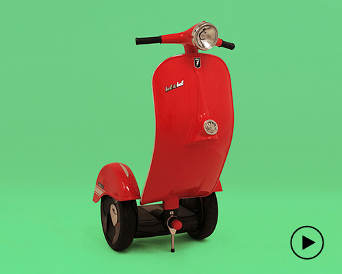 bel & bel studio give the segway a vespa-inspired vintage scooter revamp