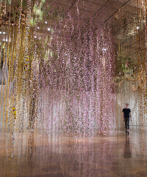 rebecca louise law presents an ethereal inverted garden installation