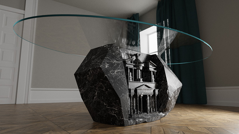 duffy london pay homage to ancient architecture with hand-carved marble 'civilization' tables