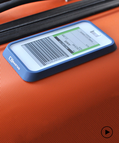 electronic bagtag lets you check in your luggage online