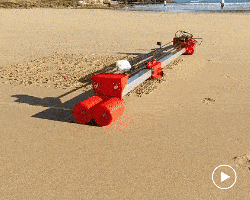 this engineer built a robot to turn a beach into giant notepad