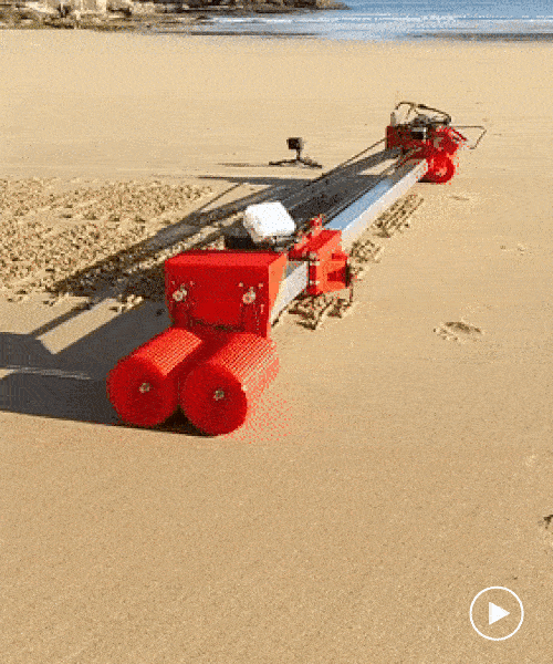 this engineer built a robot to turn a beach into giant notepad
