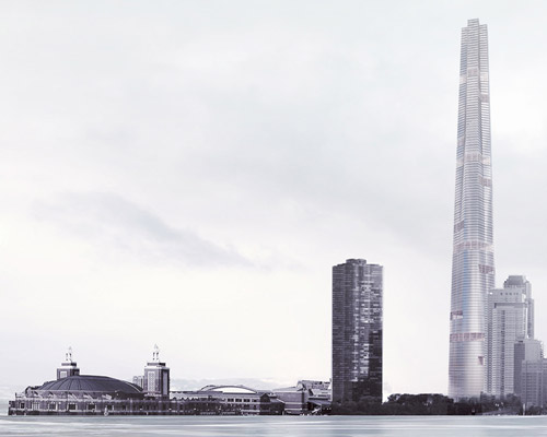 greyscale proposes a floating tower to replace the never built chicago spire