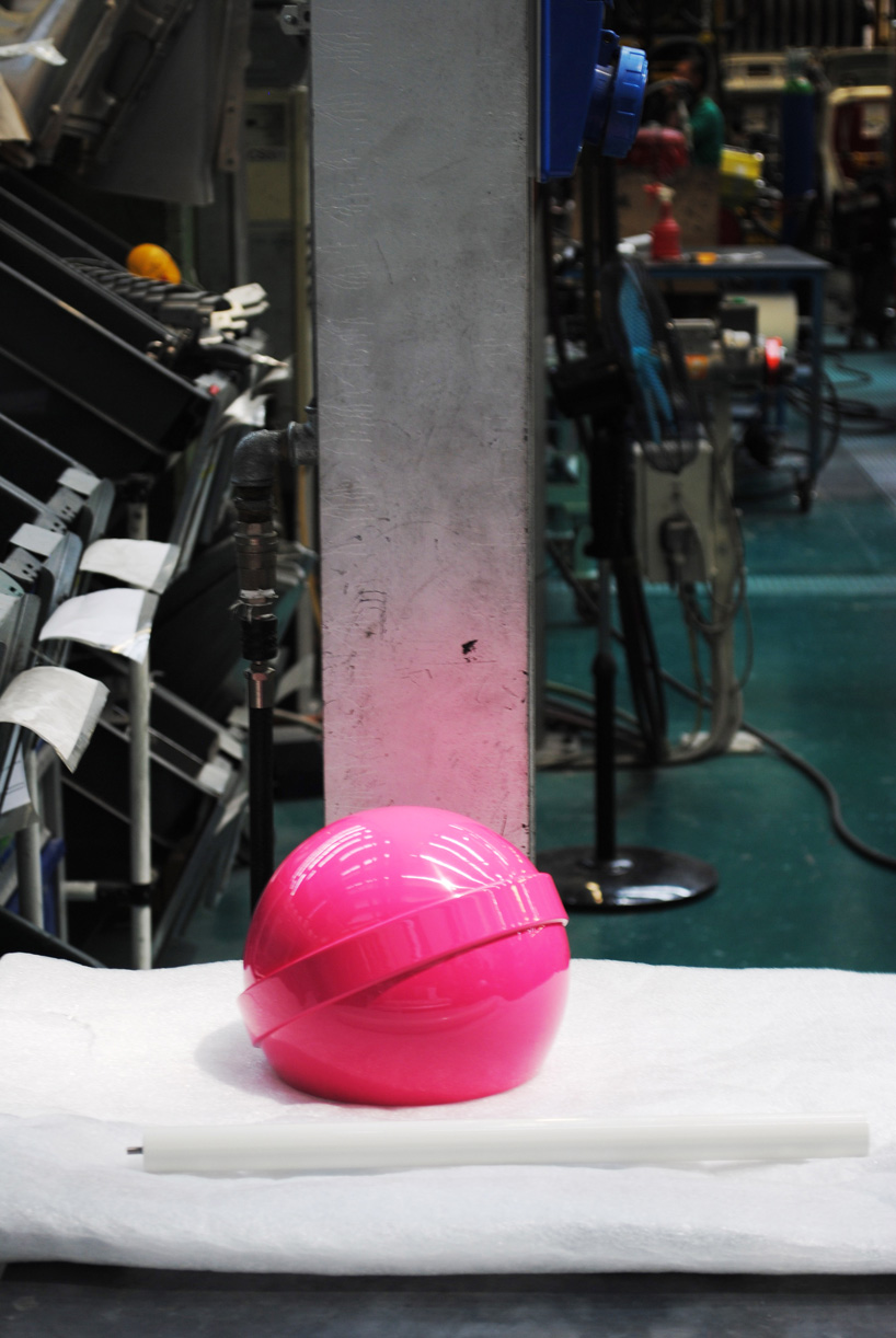 altreforme's whimsical objects share the same production method as a ferrari aluminum body