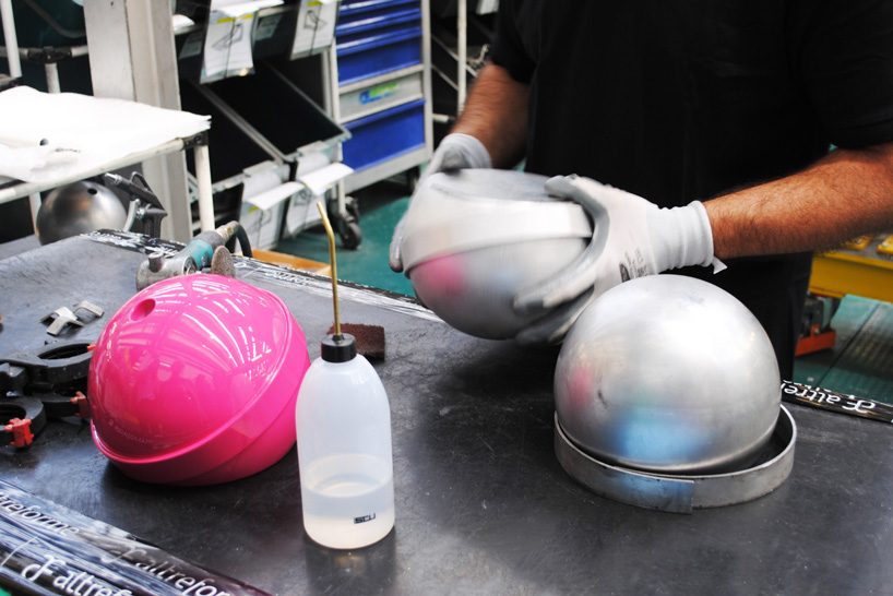 altreforme's whimsical objects share the same production method as a ferrari aluminum body