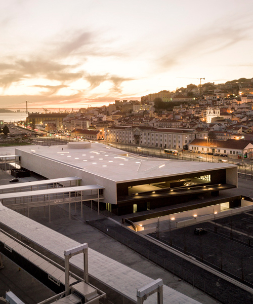 JLCG architects' cruise terminal mediates the visibility between the river and lisbon