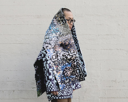 julie helles eriksen's woven QR code garment merges physical with digital