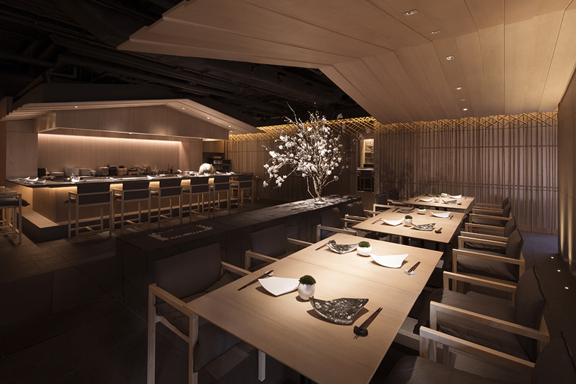 kengo kuma builds hong kong's také restaurant entirely out of bamboo
