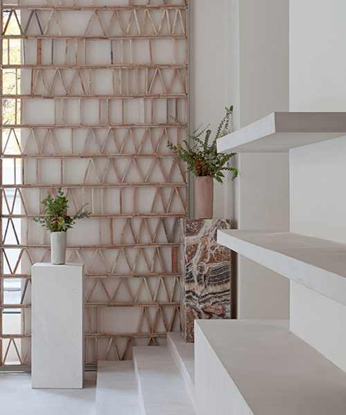 madrid malababa flagship store is designed with raw textures and soft hues