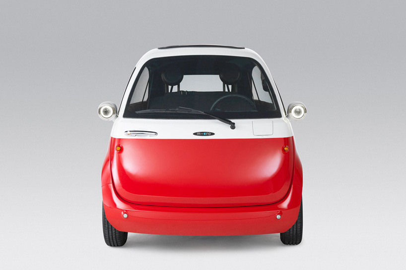 small, electric microlino car soon to be driving along european