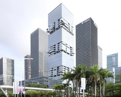 O.H.A unveils new photographs of hans hollein's SBF tower in shenzhen