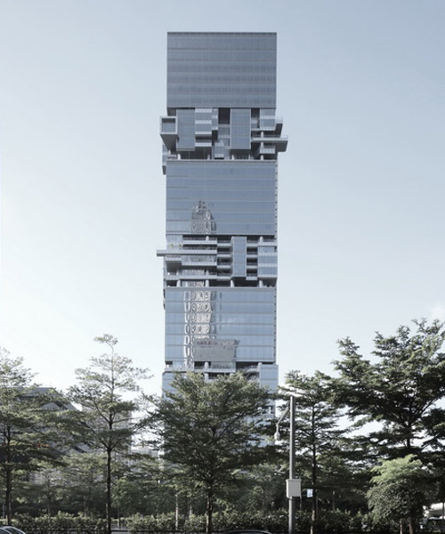 O.H.A unveils new photographs of hans hollein's SBF tower in shenzhen