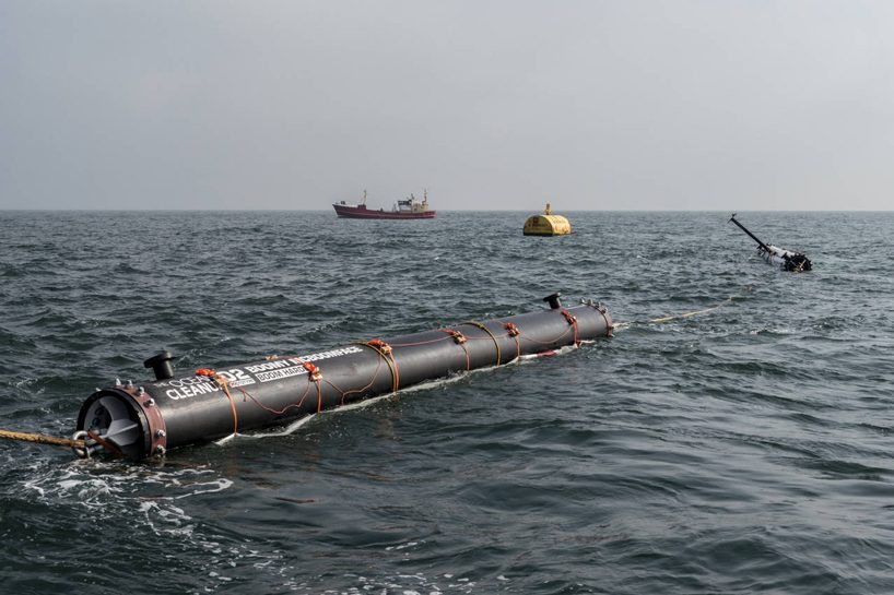 ocean cleanup designs giant pac-man system to gobble up world's plastic waste problem