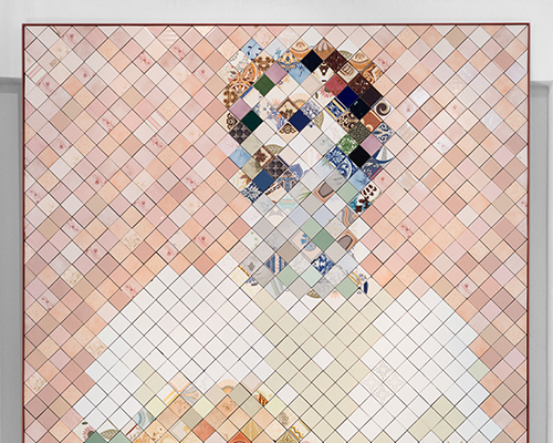 pedrita studio uses discontinued industrial tiles to recreate 'lost and found' photographs