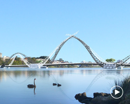 australia's matagarup bridge engages its landscape in a sequence of unfolding vistas