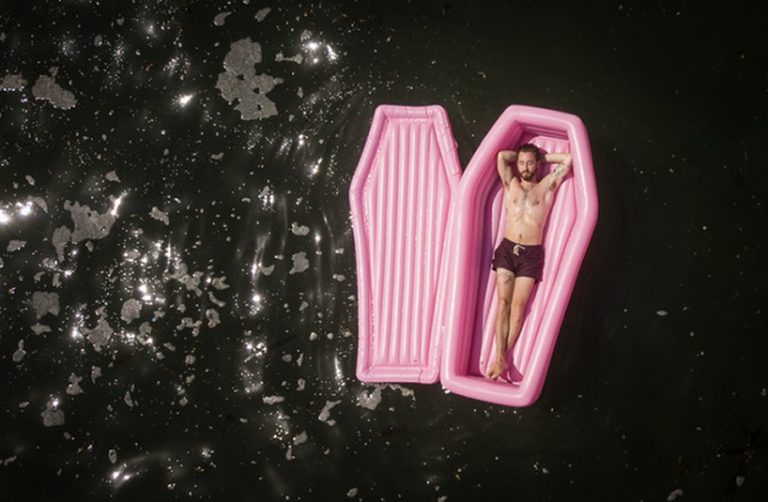 blow up coffin float