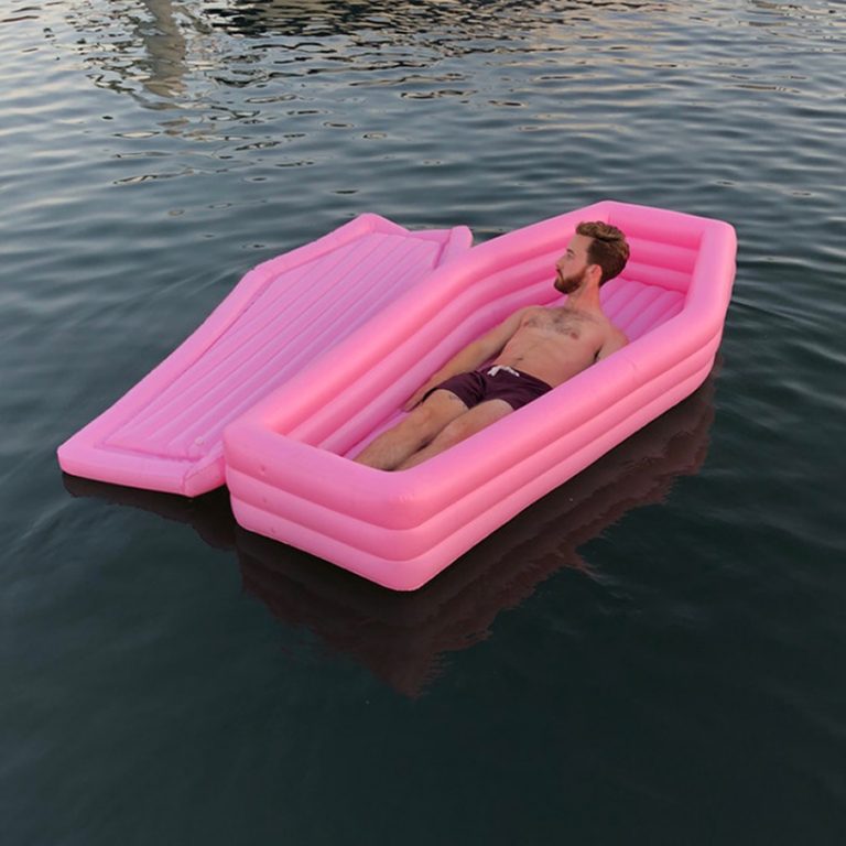 pool floaty coffin