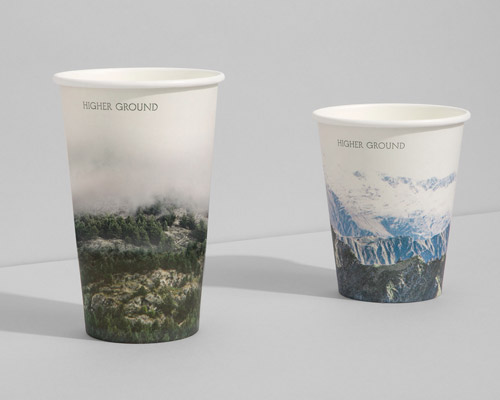 pop & pac decorates designoffice's 'higher ground' cafe in melbourne with mountain views