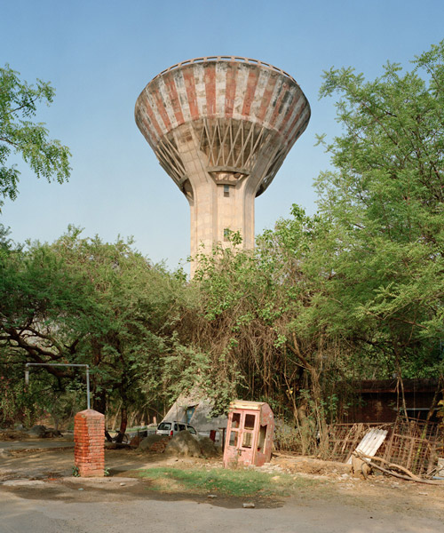 randhir singh captures water towers in new delhi to explore the urban landscape