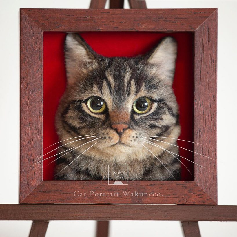 Custom pet portrait felted cat, gift for cat lovers, pet portrait cat