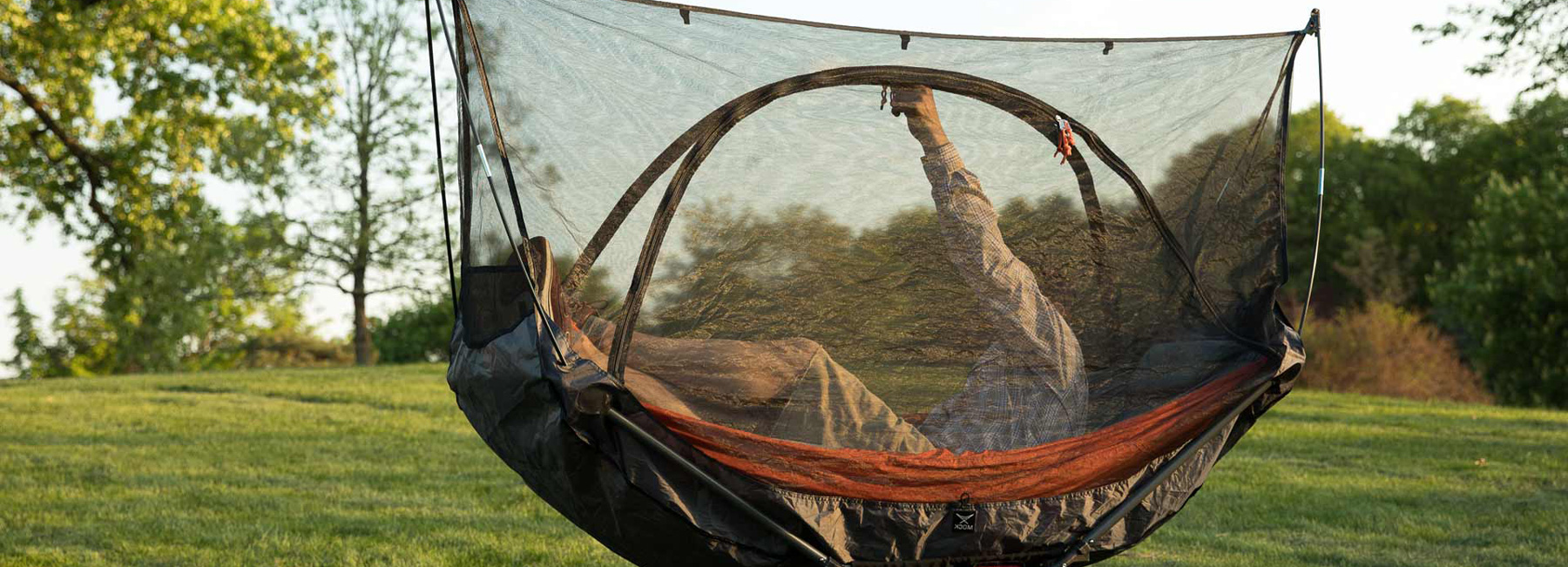 mock ONE: world's first compact folding hammock sets up without trees