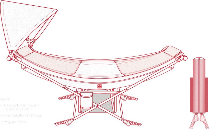 mock ONE: world's first compact folding hammock sets up without trees