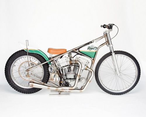 rare 1967 meirson sprint motor V-twin speedway bike by royal-T racing
