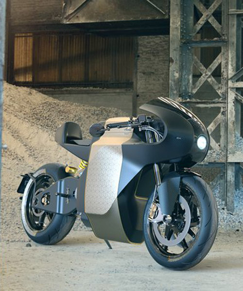 saroléa releases MANX7, an electric motorbike featuring patterned golden color body