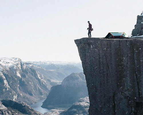 paul van laar's ultralight sleeping tent can quickly transform into an open lounge