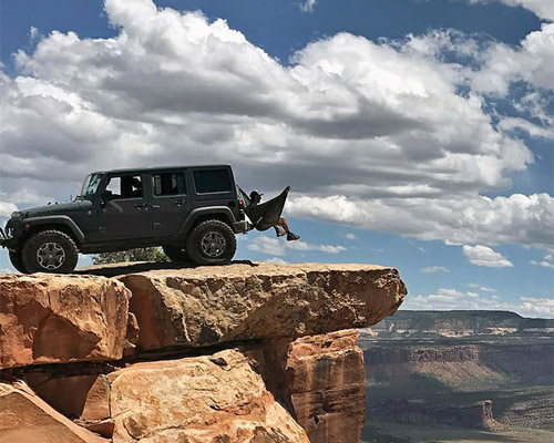 mclean metalworks' hammock mounts front, back and wheels of cars