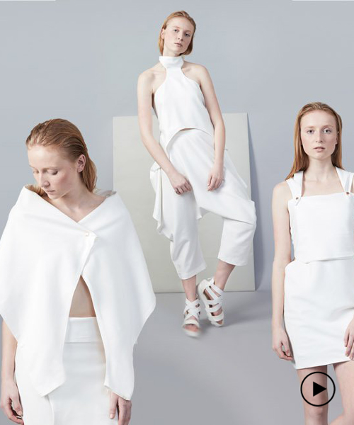 SOLVE creates three biodegradable pieces of clothing that transform into 30 different styles