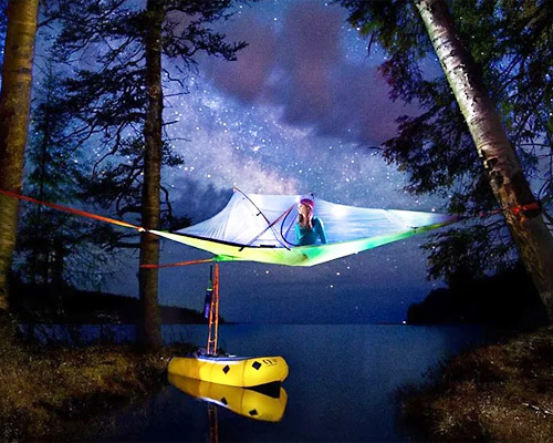 the world's first three-element tent conquers land, sea, and air