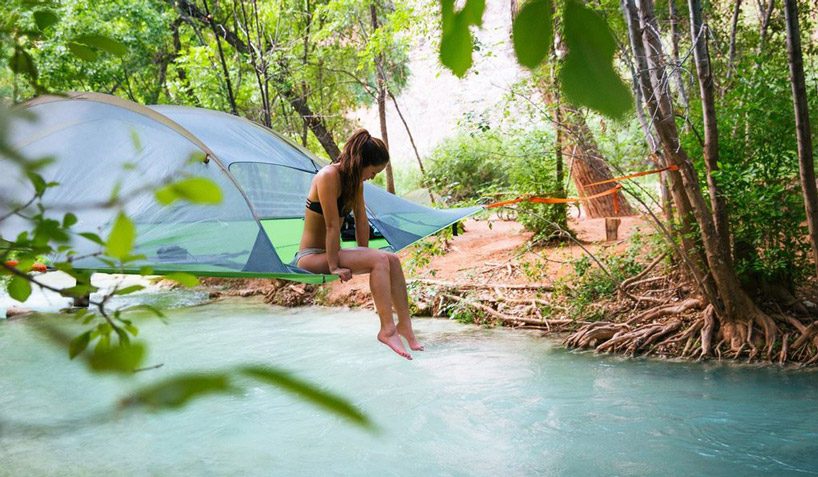 the world's first three element tent conquers land, sea, and air tentsile