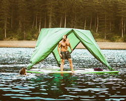 the world's first three-element tent conquers land, sea, and air