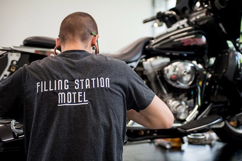 visual display's concept store references eni agip's filling station motels