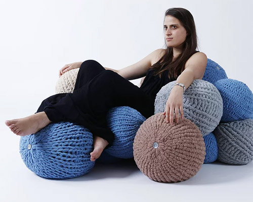 erez mor knits bubbles, a customizable, modular seating system