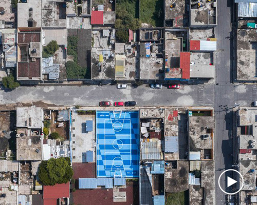 all arquitectura unites a marginalised society with this sports court in valle de chalco, mexico