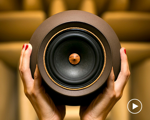 these hand-thrown clay speakers fuse pottery tradition and wireless tech