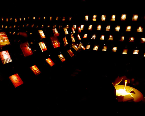 a dark library where every single book has its own light, by chu chih-kang
