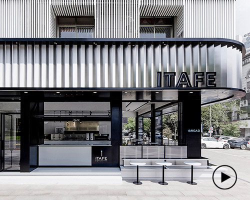 daylab's ITAFE tea shop in yiwu, china, features openable façade
