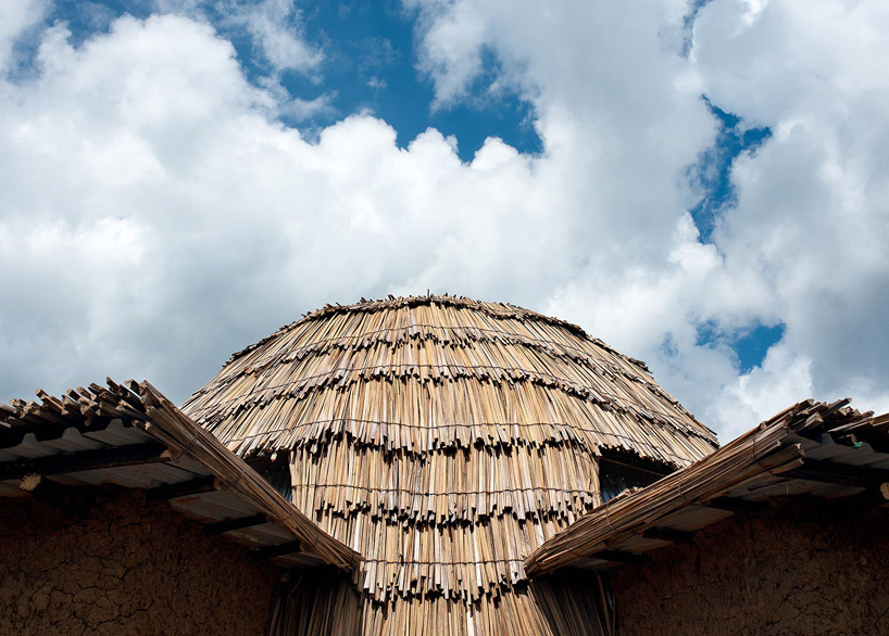 studio FH uses eucalyptus poles and rubble stone to build the batwa ...