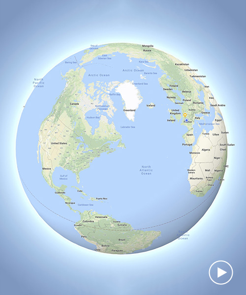 flat view of earth