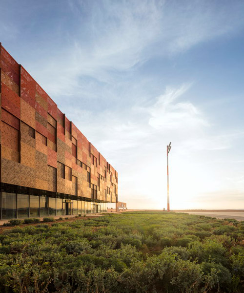 groupe3architectes builds guelmim airport, a colourful mark in morocco's deserted landscape