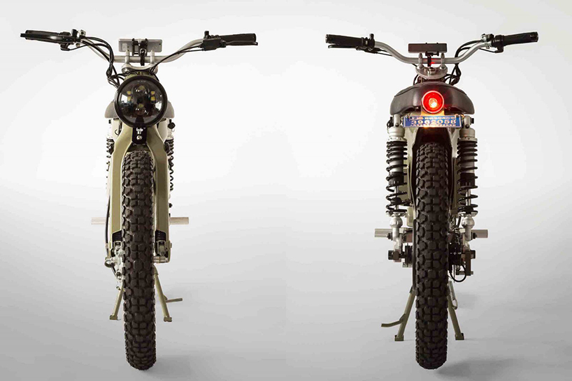 the honda eCUB 2, an electric motorcycle by shanghai customs designboom