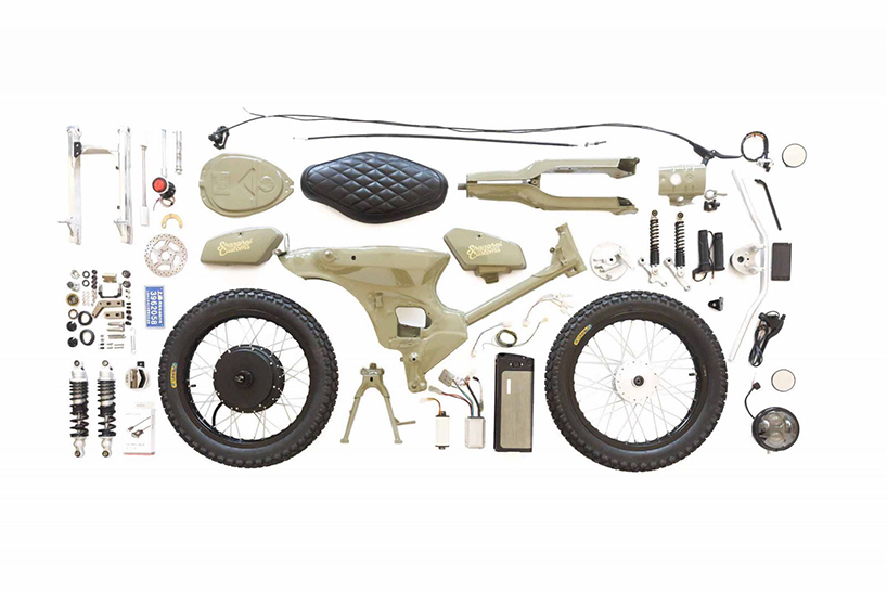 the honda eCUB 2, an electric motorcycle by shanghai customs designboom