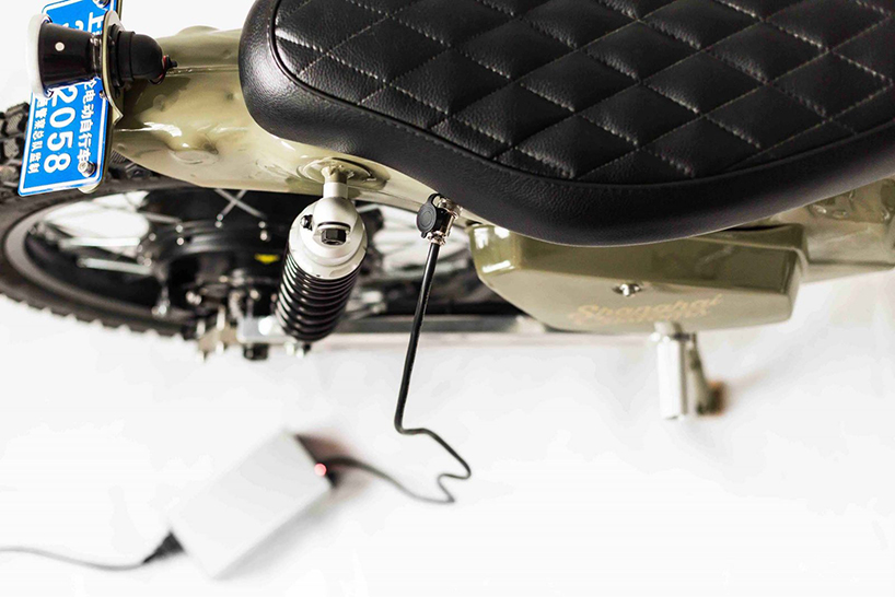 the honda eCUB 2, an electric motorcycle by shanghai customs designboom