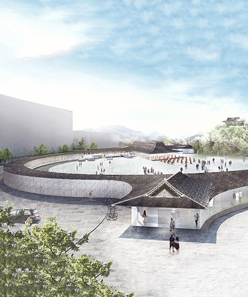 ida & billy proposes a ring with vernacular roof to embrace korean memorial park